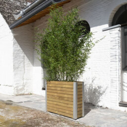 Cerland Bambou Outdoor Tall Rectangular Wooden Planter 100Cm - thumbnail 5