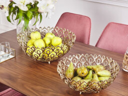 Beliani Set Of 2 Bowls Grogol Metal Gold - thumbnail 2