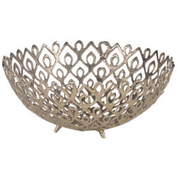 Beliani Set Of 2 Bowls Grogol Metal Gold - thumbnail 4