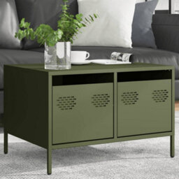 Berkfield Industrial Tv Cabinet Olive Green 68X50X43.5 Cm Cold-Rolled Steel - thumbnail 3