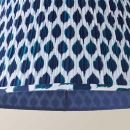 Valuelights Elijah Large Blue Ikat Pleated Tapered Lamp Shade (D) 45Cm - thumbnail 5