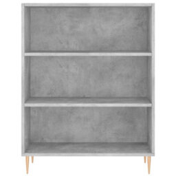Berkfield Bookcase Concrete Grey 69.5X32.5X90 Cm Engineered Wood - thumbnail 4