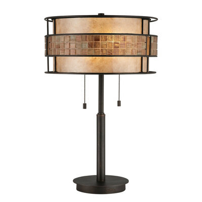 Elegant 2 Bulb Renaissance Copper Table Lamp With Led E27 Bulbs