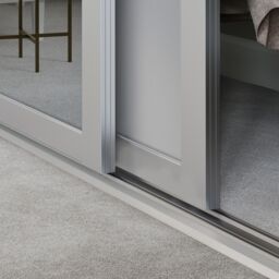Spacepro Shaker Classic Panel Shaker Mirrored Cashmere 3 Door Sliding Wardrobe Door Kit (H)2220mm (W)1680mm - thumbnail 3