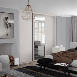 Spacepro Shaker Classic Panel Shaker Mirrored Cashmere 3 Door Sliding Wardrobe Door Kit (H)2220mm (W)1680mm - thumbnail 6