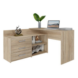 Dany Corner Desk With Drawers Sonoma Oak - thumbnail 2