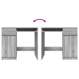 Berkfield Desk Grey Sonoma 86X49X76 Cm Engineered Wood - thumbnail 9