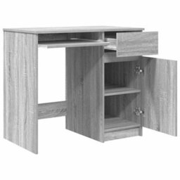 Berkfield Desk Grey Sonoma 86X49X76 Cm Engineered Wood - thumbnail 5