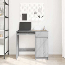 Berkfield Desk Grey Sonoma 86X49X76 Cm Engineered Wood - thumbnail 3