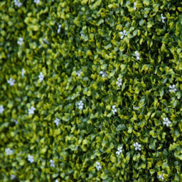 Outsunny 12Pcs 50Cm X 50Cm Artificial Boxwood Panel Milan Grass With Flowers - thumbnail 8