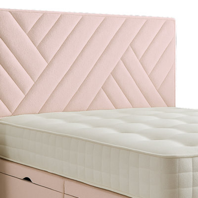 "Urban Textures Luxury 20"" High Monaco Boucle Upholstered Bed Headboard - Pink" - image 1