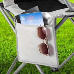 Vivo Black 2 Pack Camping Chair Premium Padded Folding Outdoor Seats High Back - thumbnail 5
