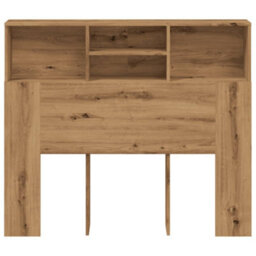 Berkfield Headboard Cabinet Artisian Oak 120X19X103.5 Cm Engineered Wood - thumbnail 4