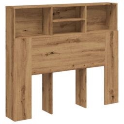 Berkfield Headboard Cabinet Artisian Oak 120X19X103.5 Cm Engineered Wood - thumbnail 2