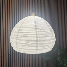 CGC Interiors Cgc Hester White Linen Large Round Hand Made Lampshade - thumbnail 5