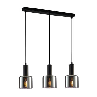 Luminosa Lighting Luminosa Santia Modern 3 Light Bar Pendant Ceiling Light, E27 - image 1