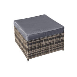 OSeasons Malta Rattan Footstool In Walnut Grey - thumbnail 1