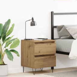 Berkfield Bedside Cabinet Artisan Oak 40X35X50 Cm Engineered Wood