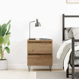 Berkfield Bedside Cabinet Artisan Oak 40X35X50 Cm Engineered Wood - thumbnail 4