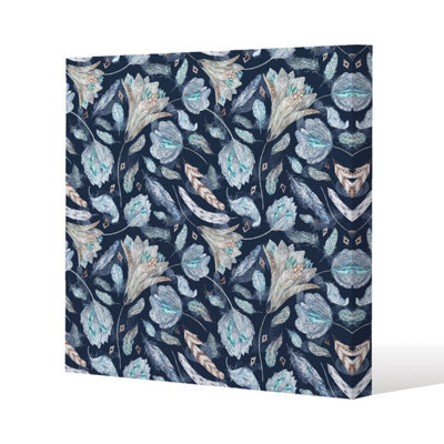 Andrew Lee Boho Chic Indigo Pattern (Canvas Print) / 101 X 101 X 4Cm - image 1