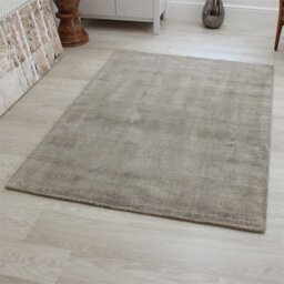 Grey Viscose Easy To Clean Plain Handmade , Luxurious , Modern Rug For Living Room, Bedroom - 240Cm X 340Cm - thumbnail 4