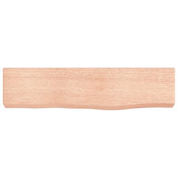 Berkfield Wall Shelf Light Brown 40X10X4 Cm Treated Solid Wood Oak - thumbnail 2