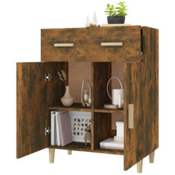 Berkfield Classic Sideboard Smoked Oak 69.5X34X90 Cm Engineered Wood - thumbnail 7
