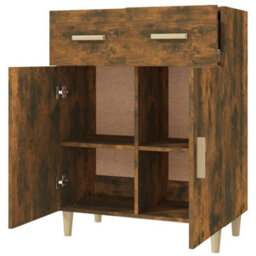 Berkfield Classic Sideboard Smoked Oak 69.5X34X90 Cm Engineered Wood - thumbnail 4