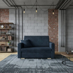 Viva Piano Ii Sofa Bed With Storage Wooden Legs Wooden Frame Polyurethane Foam Wave Springs Size 133X100X85Cm Blue - thumbnail 1