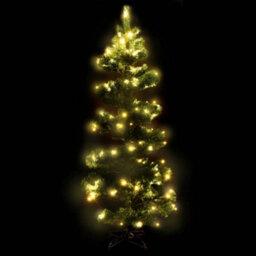 Berkfield Swirl Christmas Tree With Stand And Leds Green 180 Cm Pvc - thumbnail 3