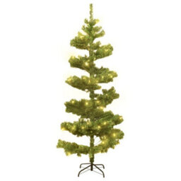 Berkfield Swirl Christmas Tree With Stand And Leds Green 180 Cm Pvc - thumbnail 2