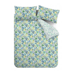 Catherine Lansfield Tilly Floral Reversible King Duvet Cover Set With Pillowcases Blue - thumbnail 6