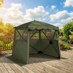 Outsunny Pop Up Gazebo Waterproof With Awning 2 X 2 M Army Green - thumbnail 7