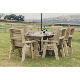 Churnet Valley Garden Furniture Ltd Ergo Table And Chair Set - With 6 Chairs - L250 X W290 X H105 Cm - Minimal Assembly Required - Set Of Waterproof Cushions Included - thumbnail 3