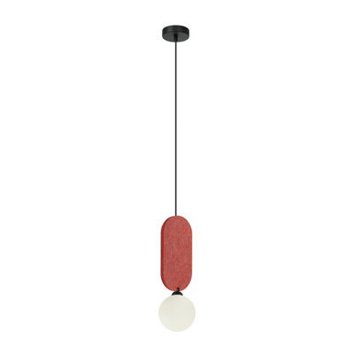 Luminosa Lighting Luminosa Lorenzo Slim Pendant Ceiling Light Red - image 1