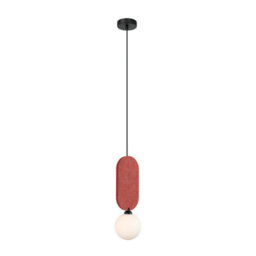 Luminosa Lighting Luminosa Lorenzo Slim Pendant Ceiling Light Red - thumbnail 2