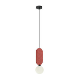 Luminosa Lighting Luminosa Lorenzo Slim Pendant Ceiling Light Red - thumbnail 1
