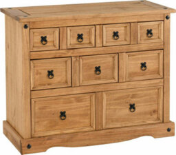 Seconique Corona 4+3+2 Drawer Merchant Chest Distressed Waxed Pine - thumbnail 1