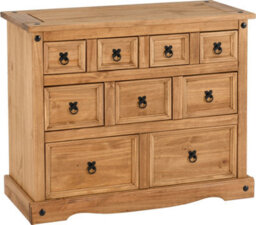 Seconique Corona 4+3+2 Drawer Merchant Chest Distressed Waxed Pine - thumbnail 2