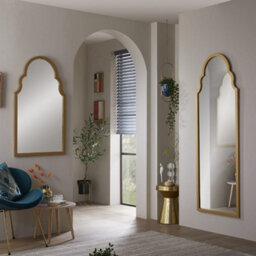 The Online Mirror Shop Wall Mirror Casablanca Arched Shape With Gold Frame For Hanging In Dining Room, Hallway- H 104Cm X W 60Cm X D 4Cm - thumbnail 4
