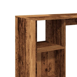 Berkfield Bar Table With Shelf Old Wood 124X46X103.5 Cm Engineered Wood - thumbnail 7