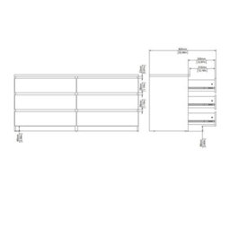 Wyld Haus Budapest Wide 6-Drawer Chest - Cream & Natural Oak Effect - thumbnail 9