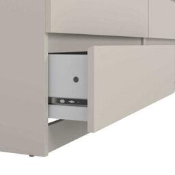 Wyld Haus Budapest Wide 6-Drawer Chest - Cream & Natural Oak Effect - thumbnail 7