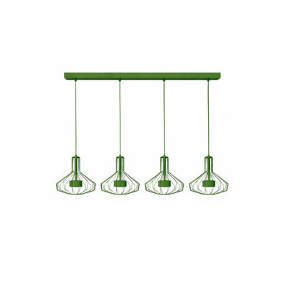 Luminosa Lighting Luminosa Axia Bar Pendant Ceiling Light Green 4X Gx53 - image 1