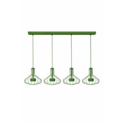 Luminosa Lighting Luminosa Axia Bar Pendant Ceiling Light Green 4X Gx53 - thumbnail 1