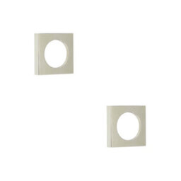 Loops 2 Pack Modern Polished Nickel Square Outer Rose For Escutcheon - Solid Brass Key Hole Cover