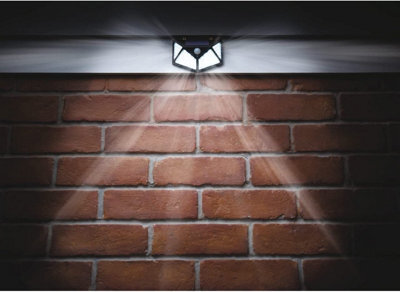 Solar Powered Sensor Security Light - 1000 Lumen Waterproof Outdoor Garden Wall Light - Measures 9.5 X 13 X 5Cm