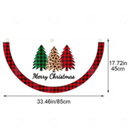 Amorly 3Pcs Christmas Fan Shape Bunting Flags, Outdoor Xmas Banner, Festive Hanging Ornament For Home, Window And Winter Holiday Decor - thumbnail 2