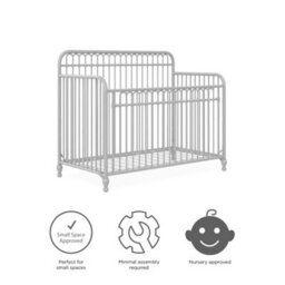 Dorel Home Ivy 3In1 Convertible Cotbed Metal Grey - thumbnail 6