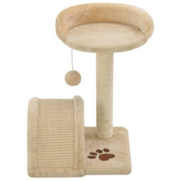 Walplus Cat Tree With Sisal Scratching Post 40 Cm Beige And Brown - thumbnail 5